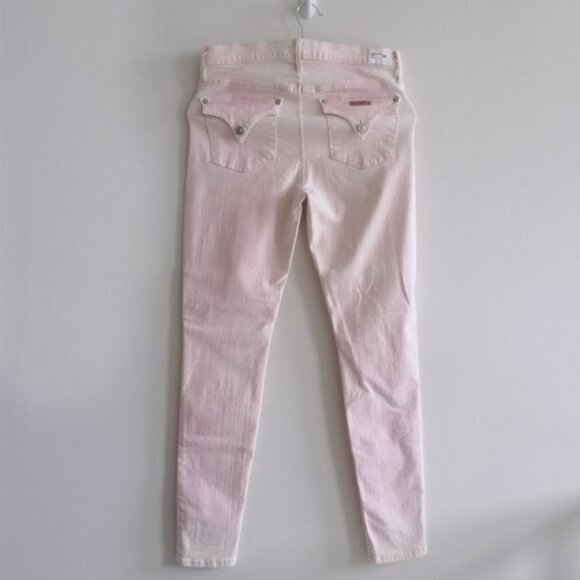 Hudson Lilly Midrise Skinny Jeans Light Pink White - Picture 4 of 13